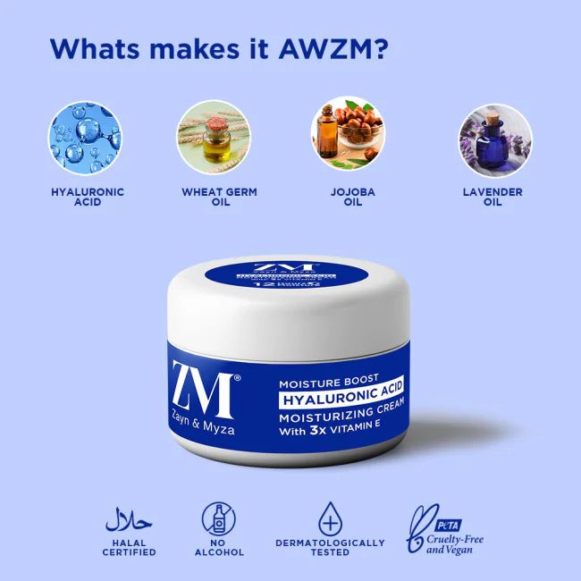 Zayn & Myza Moisture Boost Hyaluronic Acid Moisturizing Cream with 3x Vitamin E 50gm - Buy Online in Bangladesh | ePharma