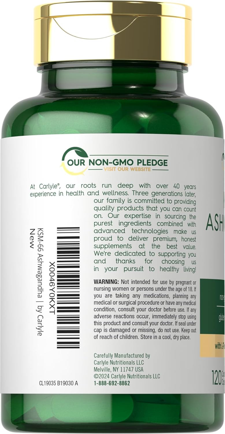 Carlyle KSM-66 Ashwagandha Capsules 600mg | USA - Buy Online in Bangladesh | ePharma