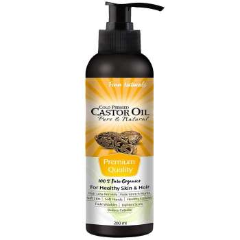 Finn Naturals Organic Cold Pressed Castor Oil For Hair & Skin 200ml - India
