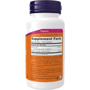 NOW Vitamin K2 100mcg 100 capsules