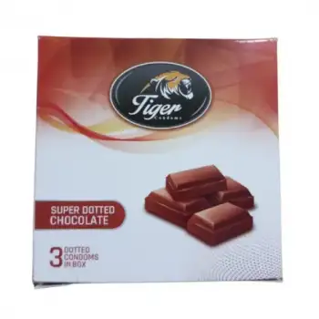Tiger Super Dotted Chocolate Flavored Condom 1 Packet