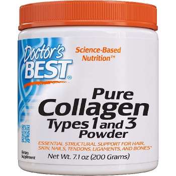 Doctor's Best Pure Collagen Types 1 & 3, Promotes Healthy Skin Hair & Nails, Bone & Joint Support, 200 gram, USA