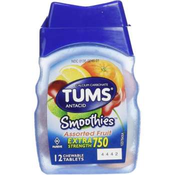 TUMS Smoothies Extra Strength Antacid Chewable Tablets for Heartburn Relief, Assorted Fruit 12 Count - Buy Online in Bangladesh | ePharma