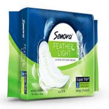 Senora Feather Light Super Thin, Folded Wings Panty System Sanitary Napkin 8 Pads