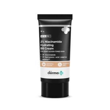 The Derma Co 2% Niacinamide Hydrating BB Cream | Dewy & Even Toned Skin | 30g
