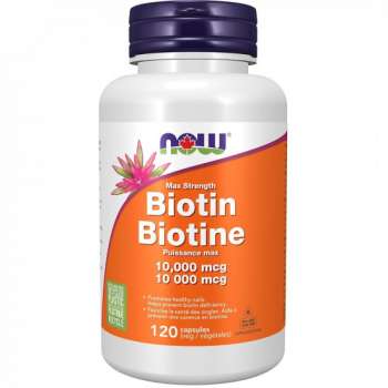 NOW Foods Max Strength Biotin 10000mcg, 120 Veg Capsule | USA Made