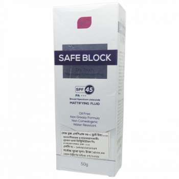Safe Block Photostable Matt Sunscreen Lotion SPF 45 PA+++ Broad Spectrum(Mattifying Fluid)
