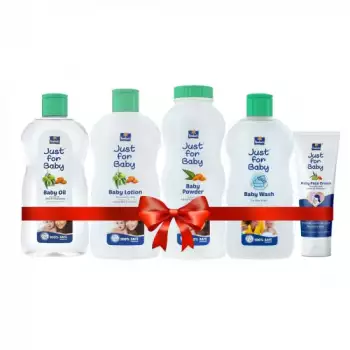 Parachute Just for Baby | Baby Gift Box 450ml (Powder + Oil + Lotion + Wash + Face Cream)