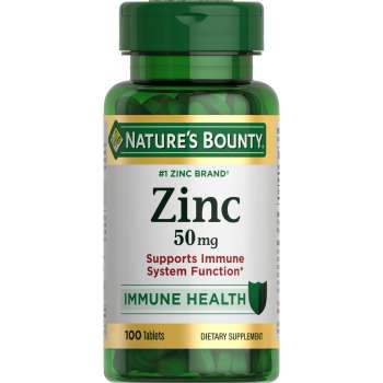Nature's Bounty Zinc 50 mg, 100 Caplets | USA Made