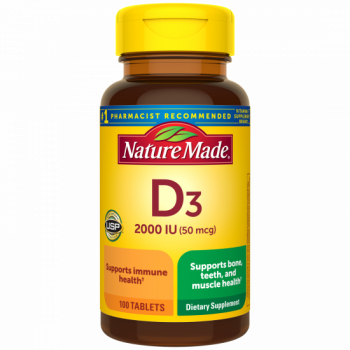 Nature Made Vitamin D3 2000 IU (50 mcg), 100 Tablets | USA