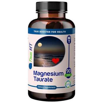 TrueMed Magnesium Taurate - Heart Health, Stress Supports Cardiovascular Health and Reduces Anxiety, Improve & Promotes sleep, Quality,support heart health, Muscle Function & Recover, 90 Caps