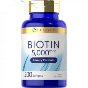Carlyle Biotin 5000mcg, 200 Softgels | USA