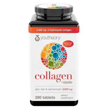 Youtheory Collagen 6000mg plus Biotin, 390 Tablets | USA