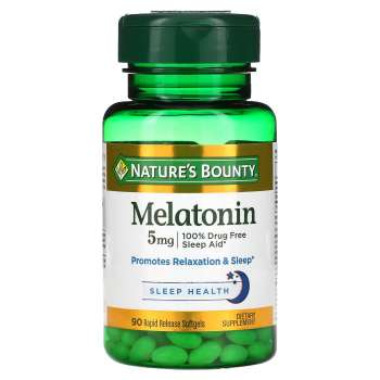 Nature's Bounty Melatonin 5 mg, 90 Rapid Release Softgels | USA