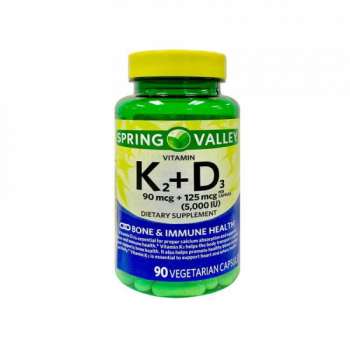 Spring Valley Vitamin K2 90mcg + D3 125mcg | 90 Capsule