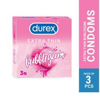 Durex Extra Thin Bubblegum Flavoured Condom 3's Pack