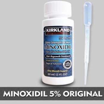 Kirkland Signature Topical Minoxidil 5% Extra Strength for Men Hair Regrowth Treatment 1 Month Supply