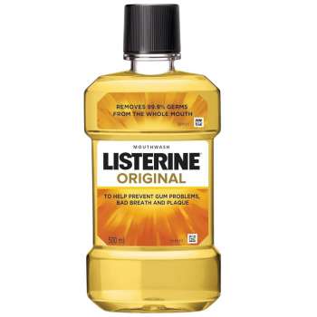 Listerine Original Mouthwash Liquid, Removes 99.9% Germs, 500ml