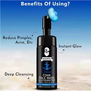 Muuchstac Ocean Foam Face Wash For Men | 100ml