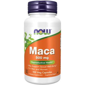 NOW Supplements, Maca (Lepidium meyenii) 500 mg, For Men and Women, Reproductive Health*, 100 Veg Capsules, USA