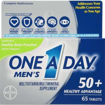 One A Day Men's 50+ Healthy Advantage Multivitamin, 65 Count, USA