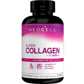 Neo Cell Super Collagen with Vitamin C, Collagen Peptides Types 1 & 3 for Hair, Skin, Nails & Joints.120 Tablets, USA