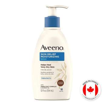 Aveeno Skin Relief Moisturizing Lotion with Coconut Scent & Triple Oat Complex, Dimethicone Skin Protectant for Sensitive & Extra-Dry Itchy Skin, 354ml, Canada