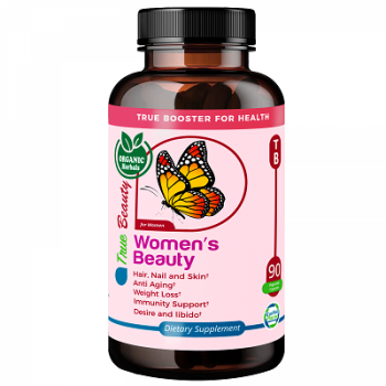 Womans Beauty, Promotes Healthy Hair, Skin & Nails, Helps Support Energy Metabolism, Faster Absorption, 90 Capsules, USA