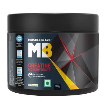 MuscleBlaze Creatine Monohydrate, Labdoor USA Certified Creatine (Unflavoured, 100 g / 0.22 lb, 33 Servings)