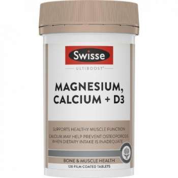 Swisse Ultiboost Magnesium,Calcium+D3 | 120 Tablets | Australia