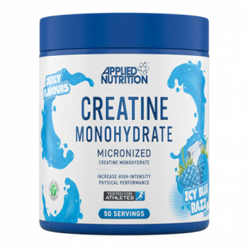 Applied Nutrition Creatine Monohydrate, Icy Blue Razz, 50 Serving