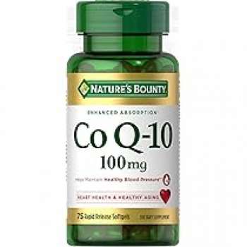 CoQ10 | 100mg | Helps Maintain Healthy Blood Pressure |  Rapid Release Softgels | 75 Count
