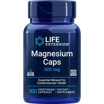 Life Extension Magnesium Caps 500mg, 100 Vegetarian Capsules