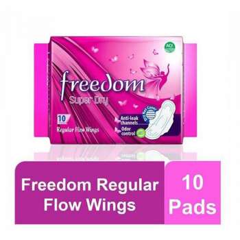 Freedom Super Dry Regular Flow Wings Sanitary Napkin 10 Pads