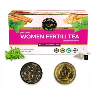 Teacurry Women Fertility Tea - 1 Month, 30 Teabags - Helps to Boost Natural Fertility, Improve Hormonal Imbalance, Preconception Support - Women Fertili Tea, India