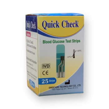 Quick Check Blood Glucose Test Strip, 25pcs