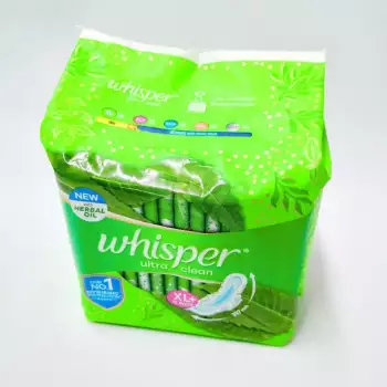 Whisper Ultra Clean Sanitary Napkin (XL+ Wings) 15Pads