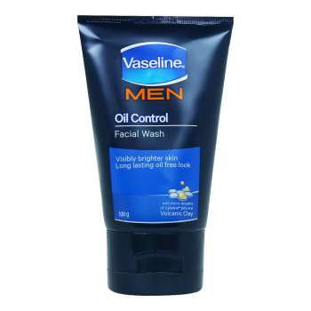 Vaseline Men Oil Control Facial Wash for Brighter Skin & Oil Free Look, 100g