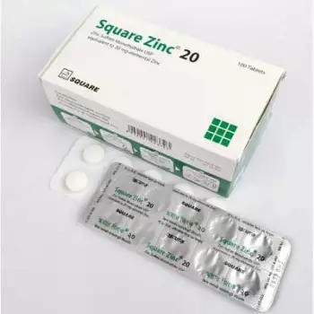 Square Zinc 20mg Tablet