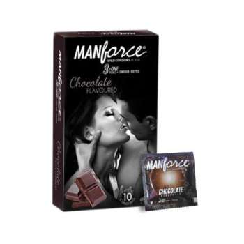 Manforce Wild Condom 3 In1 Chocolate Flavour (10 Pcs Pack)
