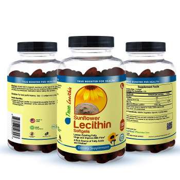 Sunflower Lecithin Softgels 1200mg, Loosen Existing Fatty Clogs and Improve Milk Flow, A Rich Source of Fatty Acids, 100 Softgels, USA