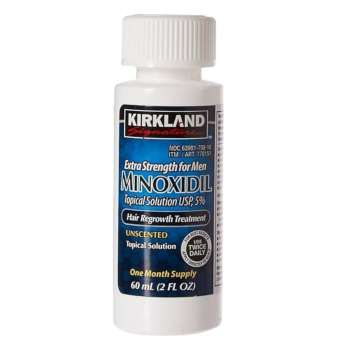 Kirkland Signature Topical Minoxidil 5% Extra Strength for Men Hair Regrowth Treatment 1 Month Supply