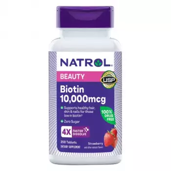 Natrol Biotin 10000mcg | 4x Faster Dissolve Supplement | 250 Tablets