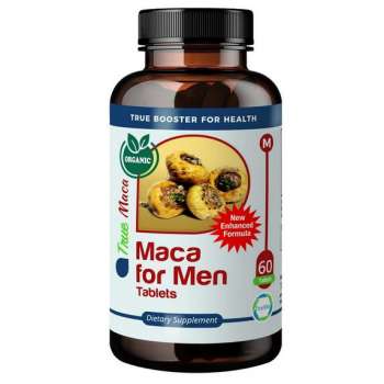 TrueMed Maca for Men, Performance & Fertility (Tablet) - Organic 60 Tablets - Enhance Reproductive Health
