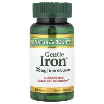 Nature's Bounty Gentle Iron 28 mg, 90 Capsules | USA