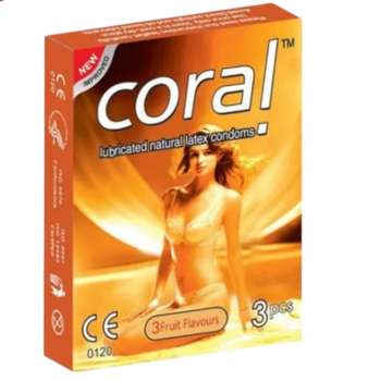 Coral Condom 3 fruit flavors (1 Packet)