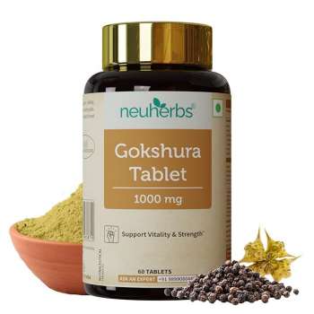 Neuherbs Gokshura Tablet 1000mg | Helps To Support Energy & Strength - 60 Tablets | Tribulus Terrestris | Energy Booster Supplements | General Wellness Tablets for Men & Women - India