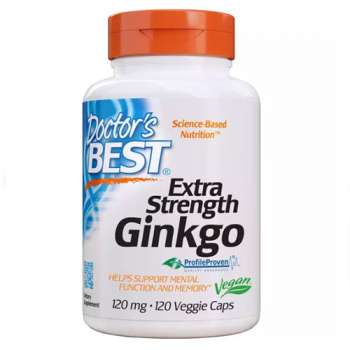 Doctor's Best Extra Strength Ginkgo, Improves Concentration by improving Blood Flow to the Brain, Promotes Mental Function and Memory, 120 Count, USA