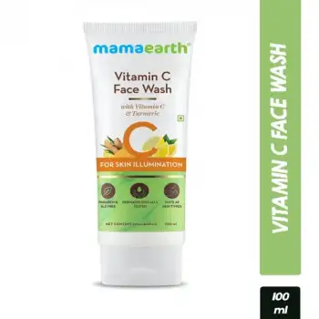 Mamaearth Vitamin C & Turmeric Facewash For Skin Illumination, 100ml