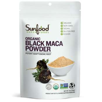 Sunfood Superfoods Organic Black Maca Powder, 113 g | USA